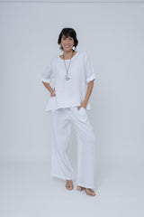 Blusa Linho C/ Prega Costas