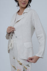 Blazer Linho Bolso Fake