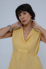 Vestido Linho C/ Cinto