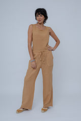 Calça Linho Det Bolsos