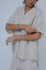 Blusa Linho C / Recortes
