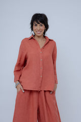 Camisa Linho Manga C/ Punho