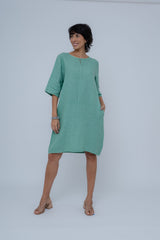 Vestido Linho Curto