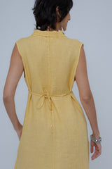 Vestido Linho C/ Cinto
