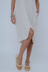 Vestido Linho Dec V Desfiado