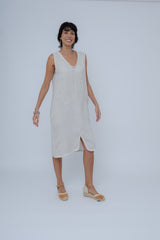 Vestido Linho Dec V Desfiado