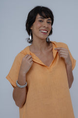 Vestido Linho C/ Capuz